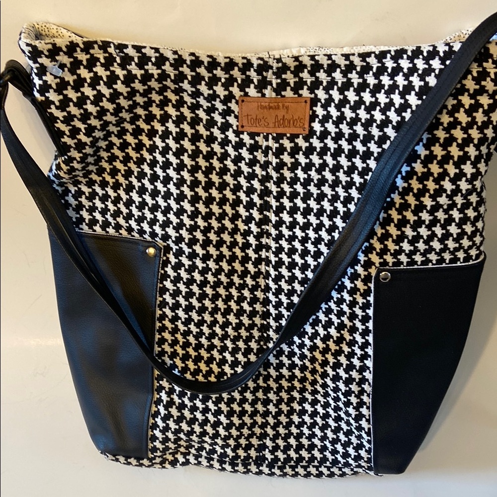 Handmade by Totes Adorbs  Houndstooth Tote